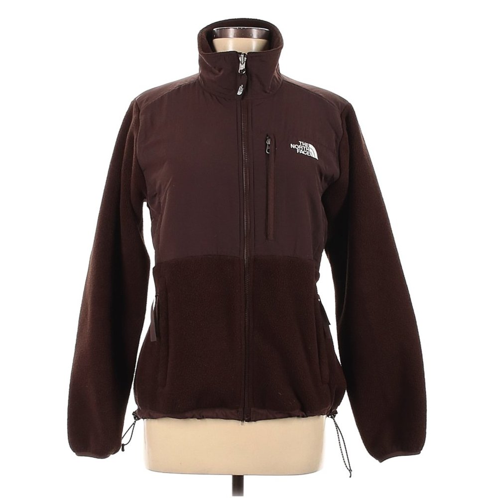 TNF Chocolate Brown Zip-Up Polartec Fleece Women's Medium